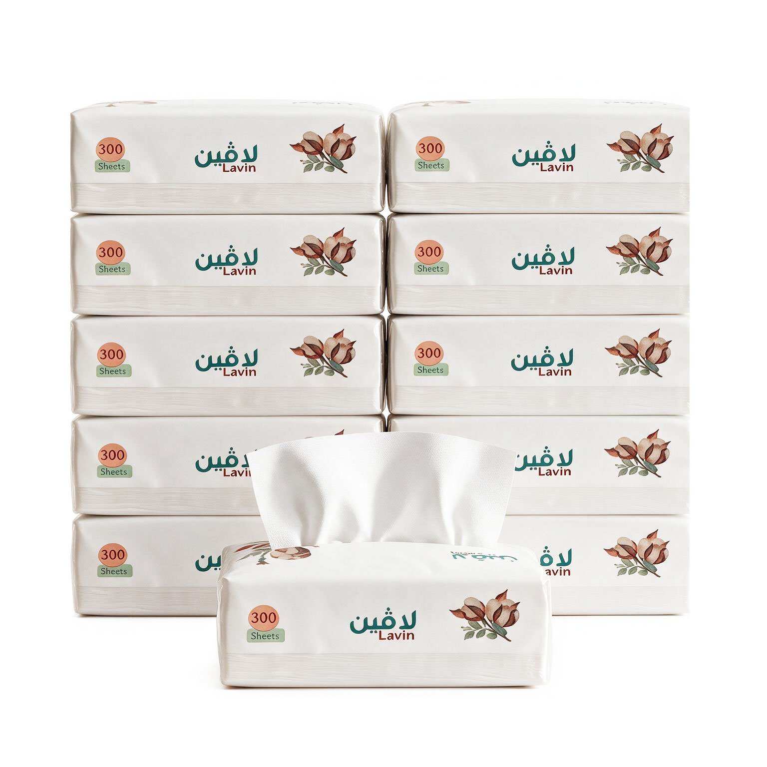 lavin-premium-facial-tissues-300-sheets-10-boxes-carton Lavin Premium Facial Tissues – 300 Sheets x 10 Packs - Image 1